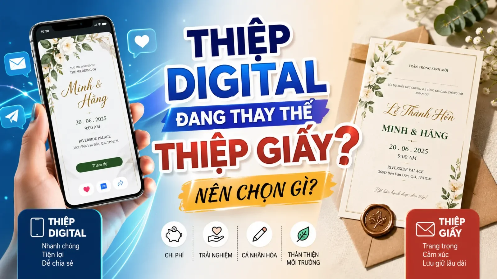 Thiệp digital đang thay thế thiệp giấy? Nên chọn gì?