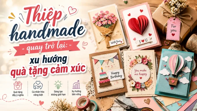 Thiệp handmade quay trở lại: xu hướng quà tặng cảm xúc