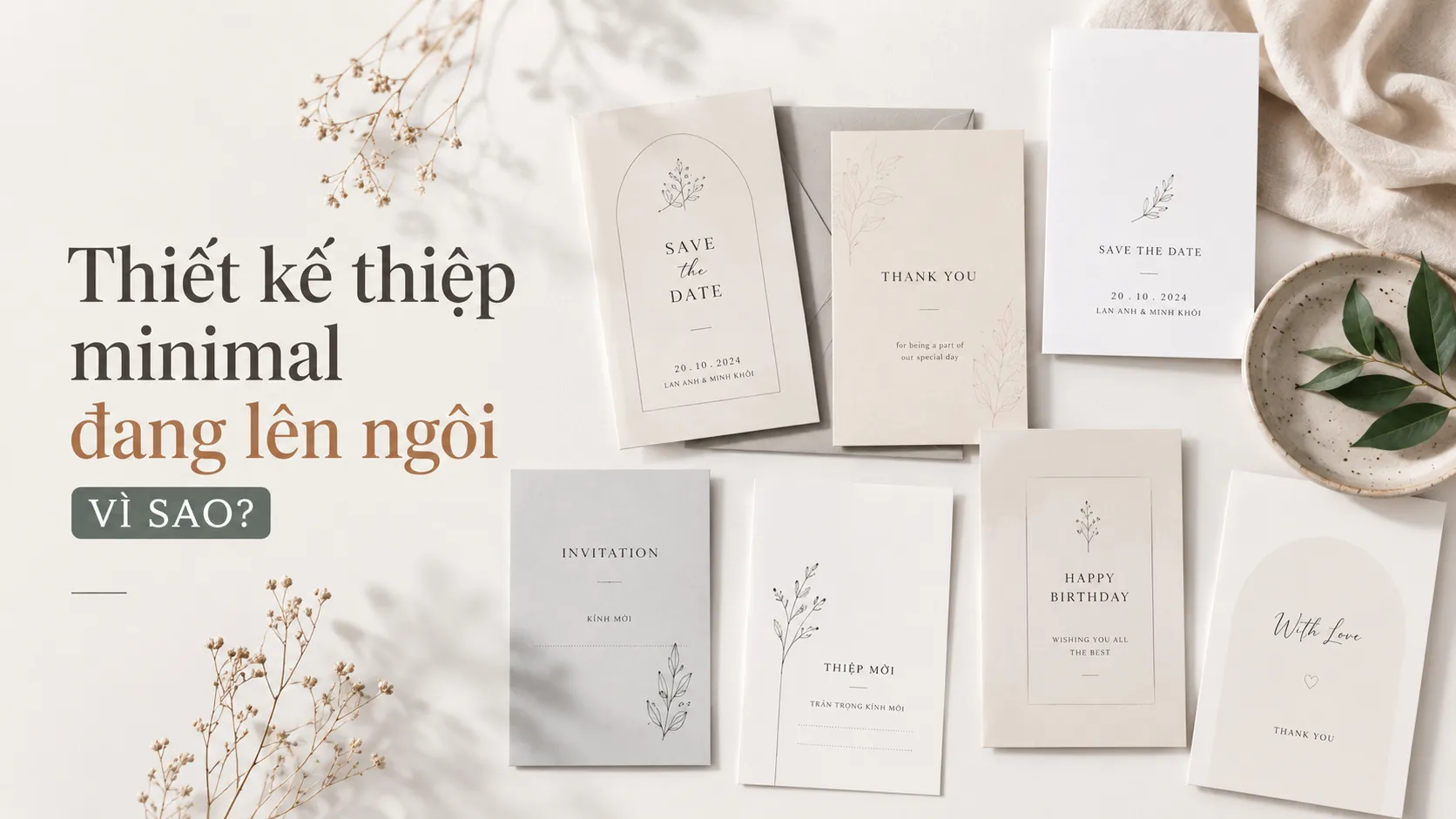 Thiết kế thiệp minimal đang lên ngôi vì sao?