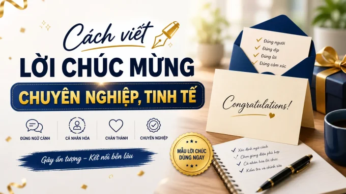 Cách viết lời chúc mừng chuyên nghiệp, tinh tế