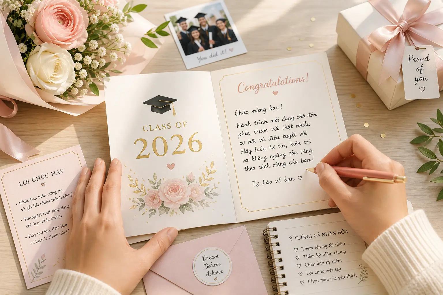 Lời chúc trong thiệp tốt nghiệp và cách cá nhân hóa để tạo dấu ấn
